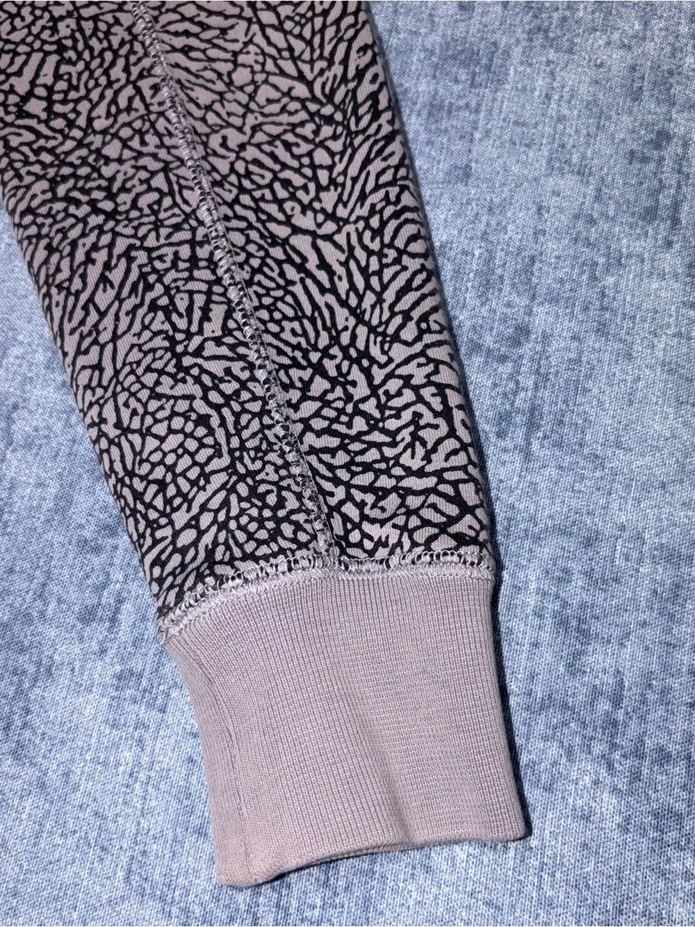 Jordan Elephant Print Y2k Full Zip Hoodie Grey Black Red Jumpman Mens Small
